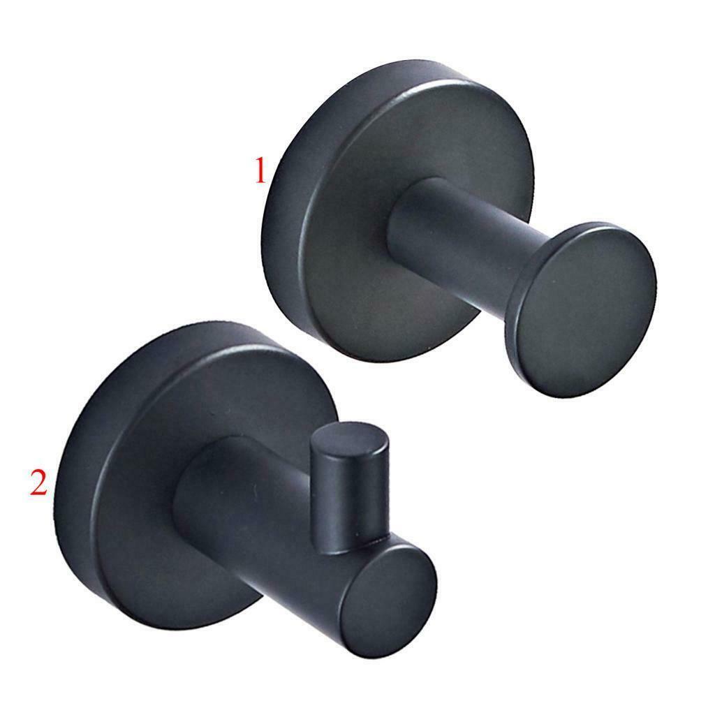 2 Pieces Bathroom Towel Hook Home Hotel Wall Mounted Coat Hat Jacket Hanger