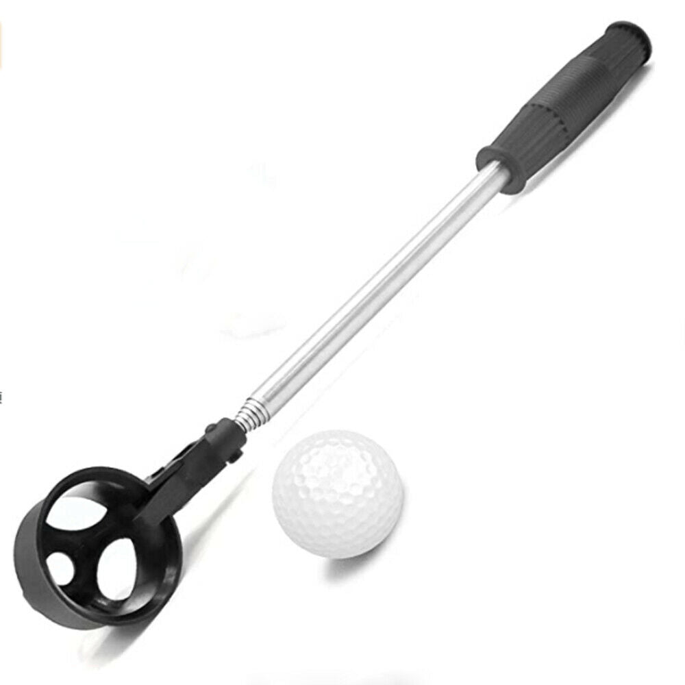 Golf Telescopic Ball Picker Stainless Steel Shaft Scoop Golf Ball Retriever