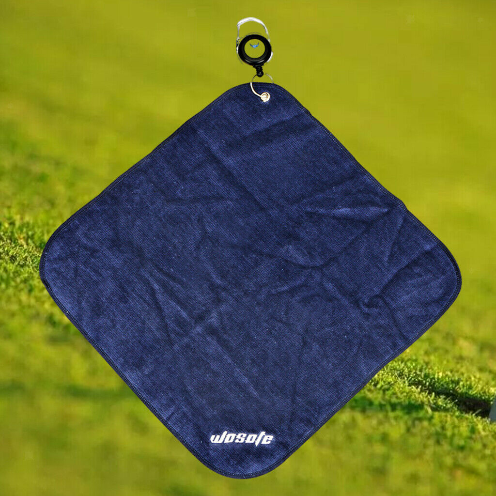 30x30cm Microfiber Golf Towel Sweat-absorbent Wiping Cloth Sports Dark Blue