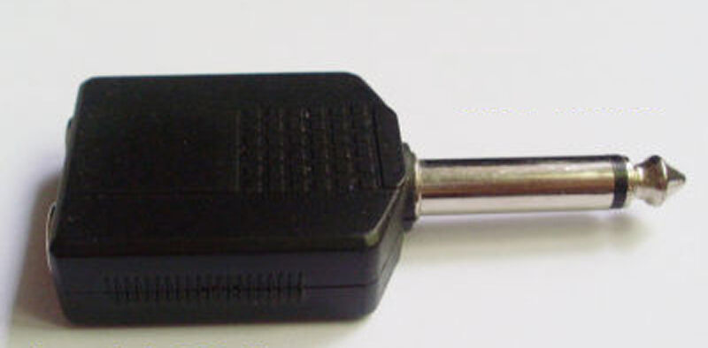 10pcs 6.3mm 1/4 Mono Plug Male Audio Jack to Dual 6.3mm Mono Jack Female
