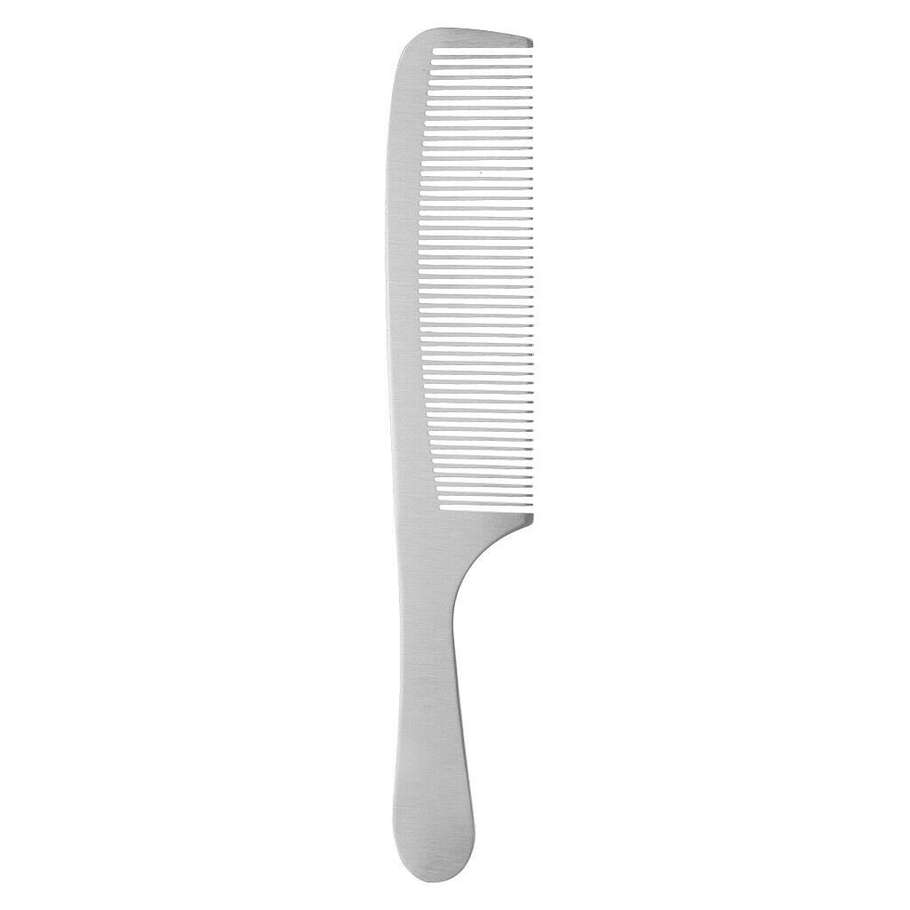 2x Stainless Salon Cutting Hair Tooth Comb Barber Hairdressing Tool