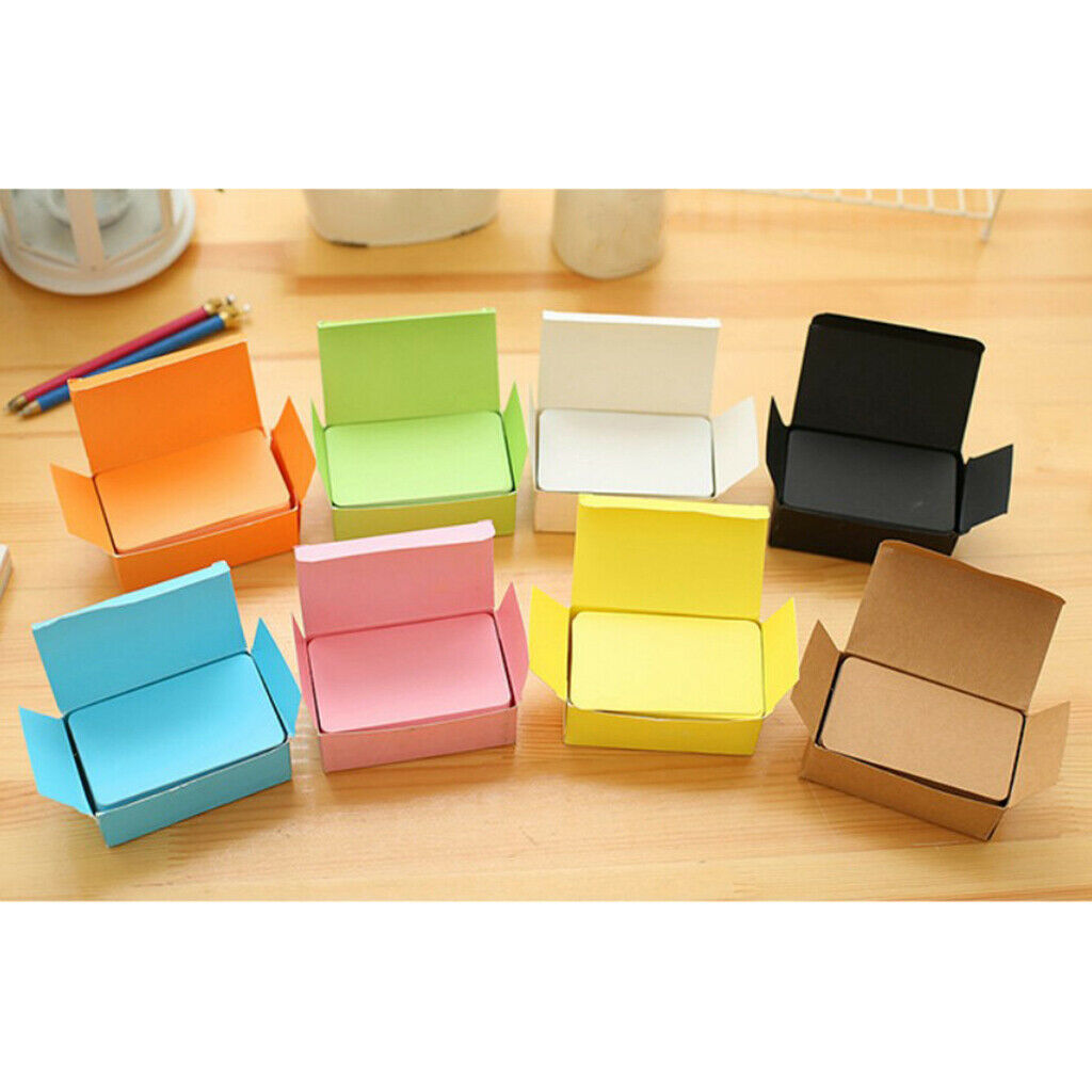 Blank Paper Index Flash Note Cards Party Learning Card 90x54mm 6 Colors