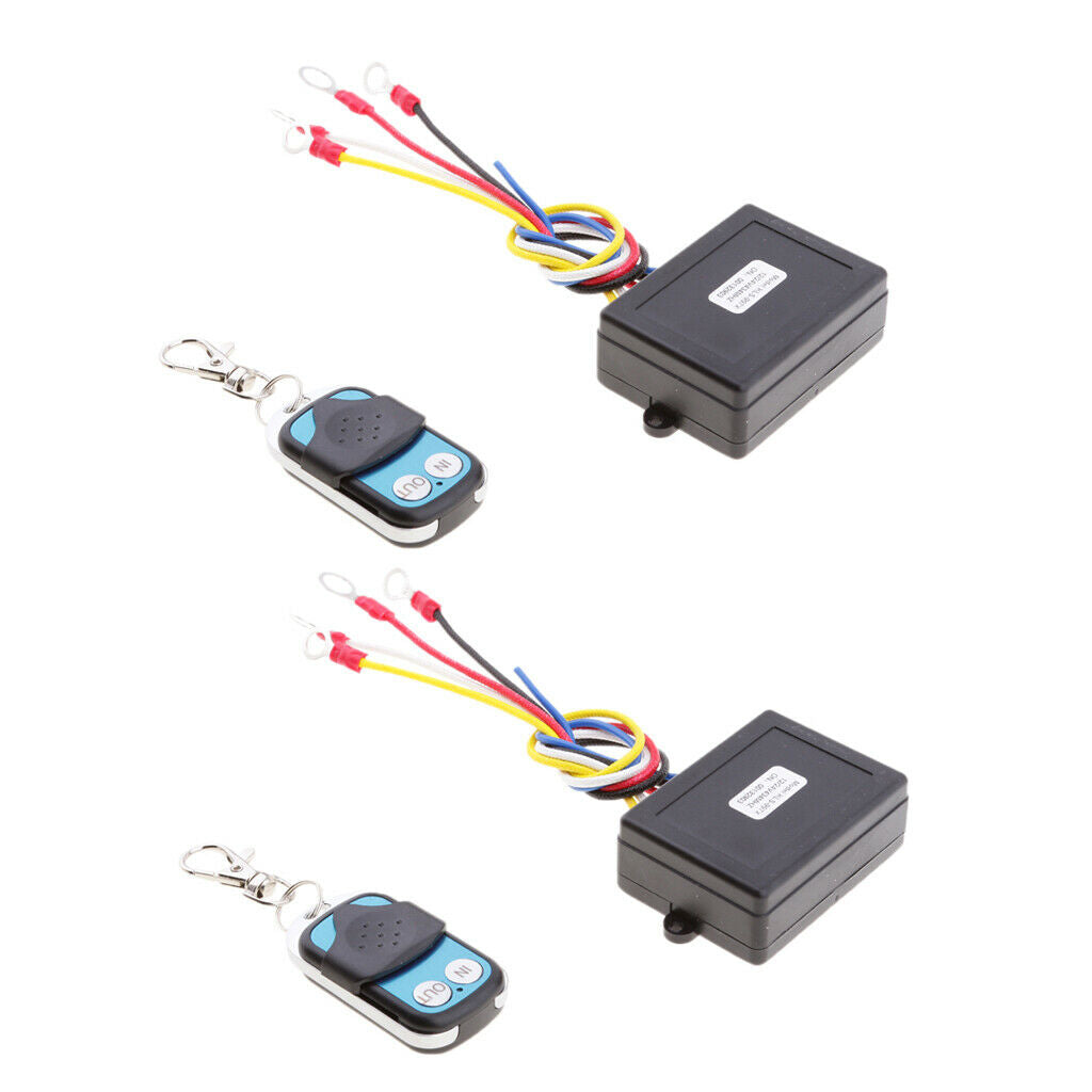 2 PCS 12 / 24V Car ATV SUV Winch Wireless Remote Control Kit Switch Switch
