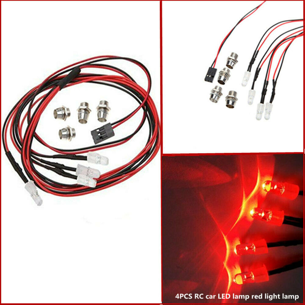 8 Pcs. Led Lights LED Lamp Set (4 Ã— Blue, 4 Ã— Red) for  Hs RC Car