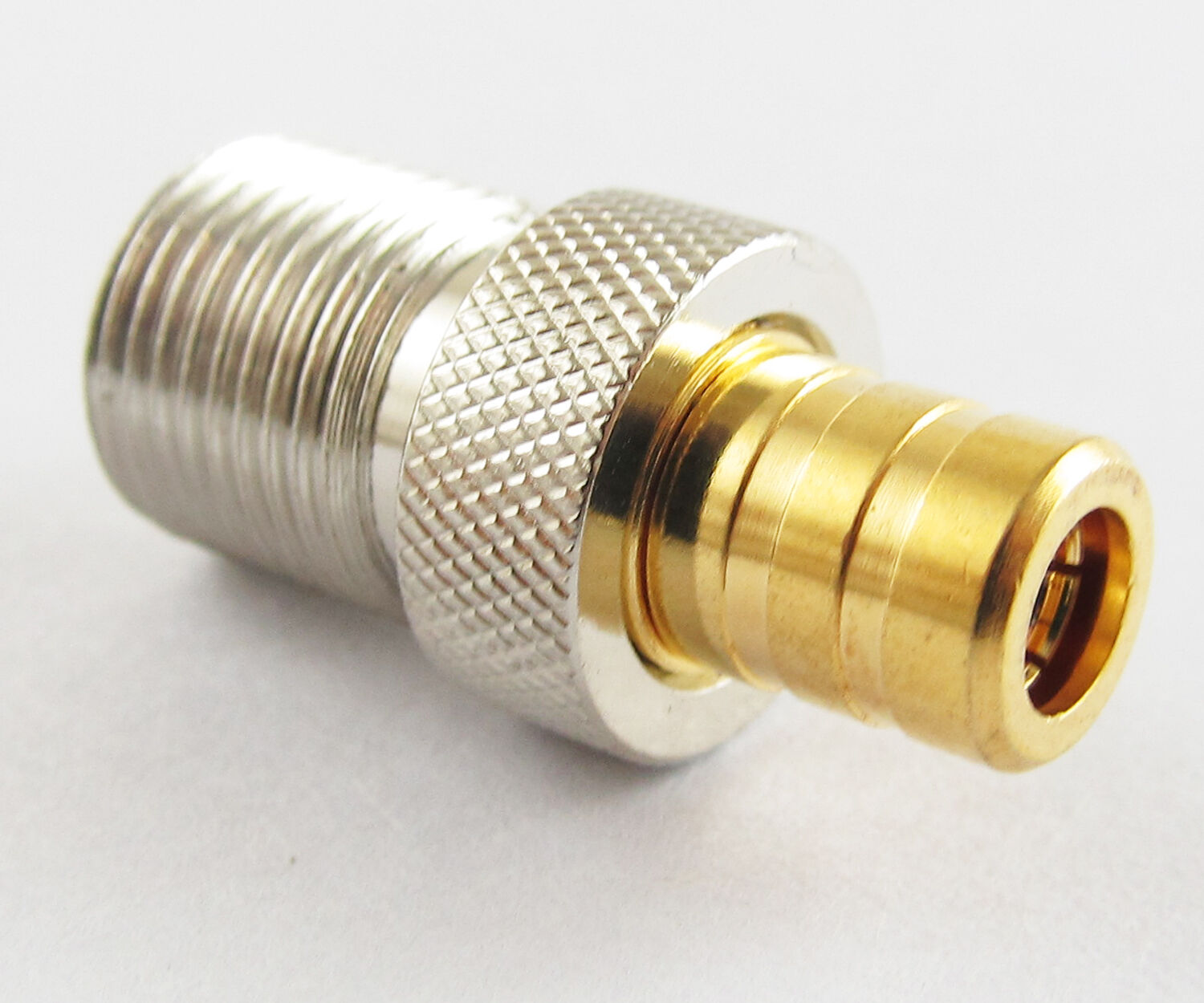1pc Brass SMB Female to F-Type Female Jack Straight RF Adapter Connector New
