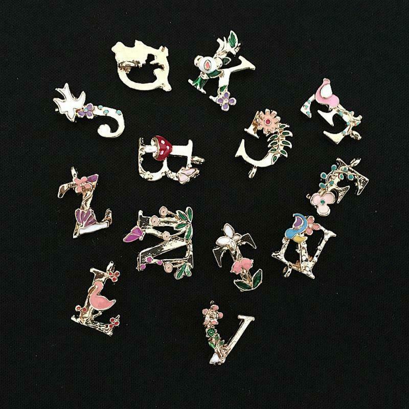 26 Letters Initial A-Z Alphabet Charms Pendant Garden Fairy Tale Jewelry Making
