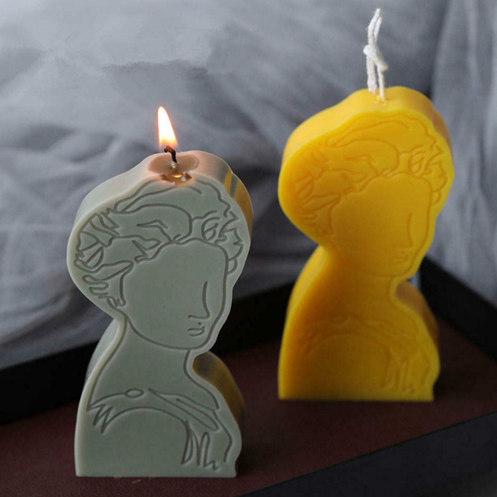 Simple Body Candle Making Mold Women Perfume Wax Soap Mould Craft Silicone