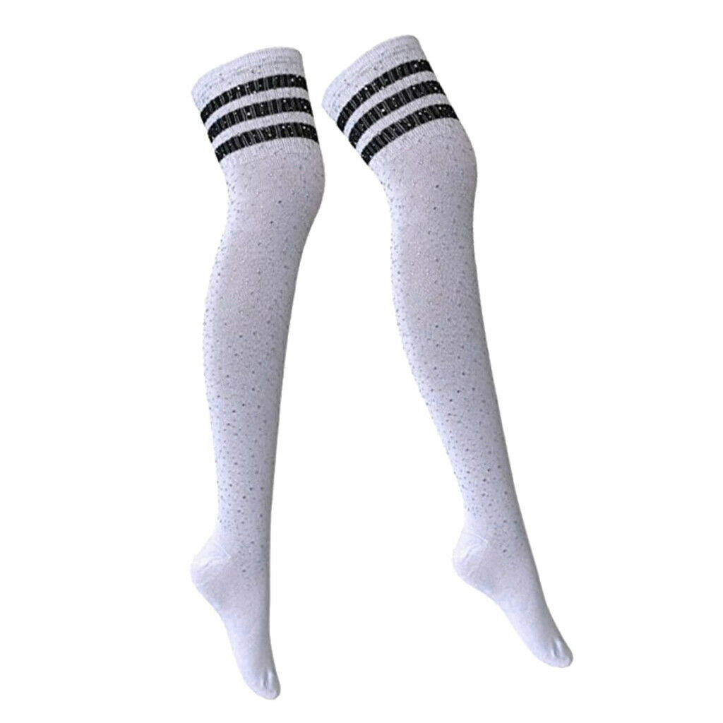 3 Pair Women's Stripes Tube Over Knee High Socks Stockings Socks Leg Warmer