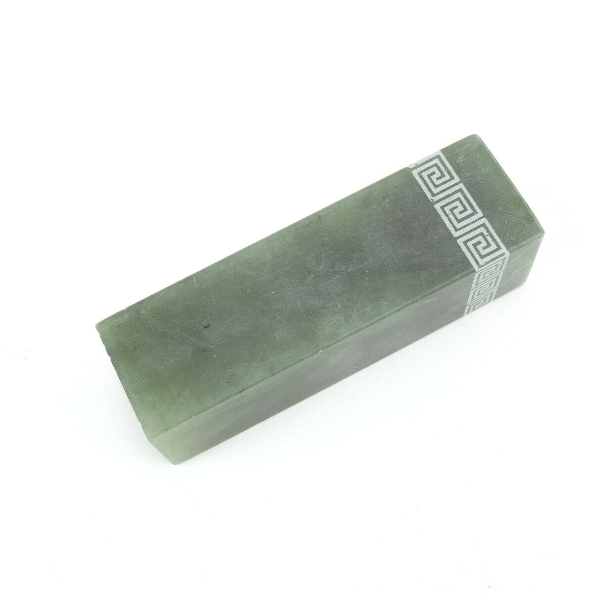 Green Frozen Jade Chinese Traditional Art Carving Seal Sculpture Name DIY Stone