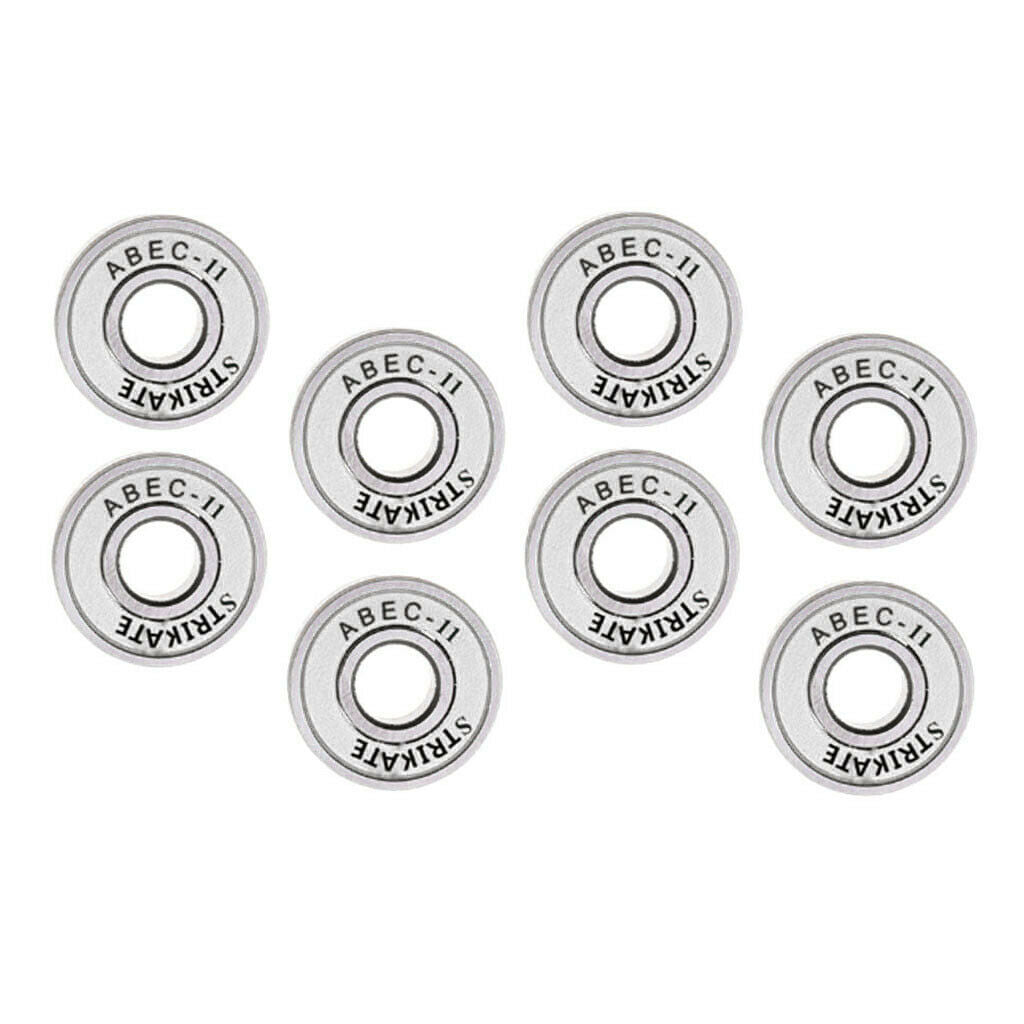 3X 8 Pcs 11 Bearings High Performance Roller Skate Scooter Skateboard White