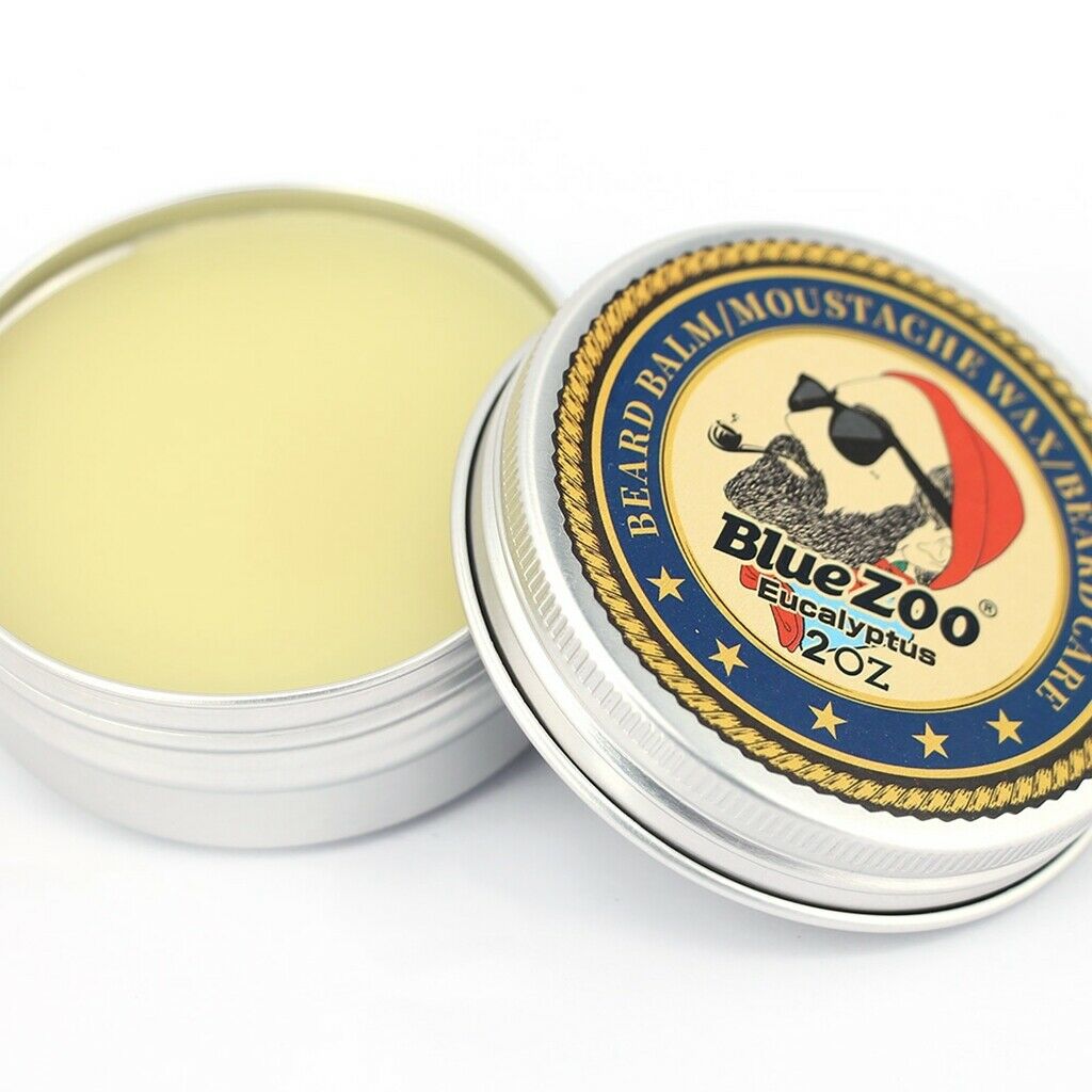 60g Beard Balm Natural Oil Conditioner Moustache Wax Men Gift 2PCS