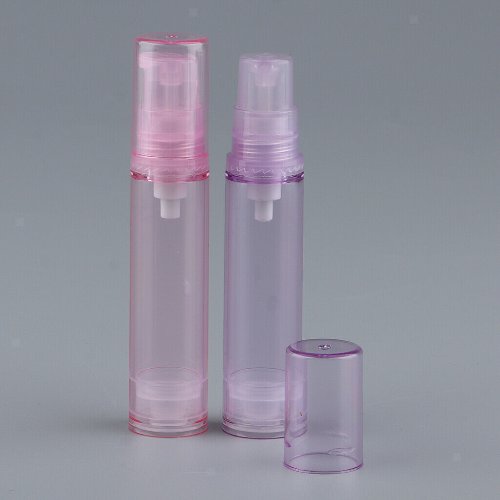 6Pcs 10ml Empty Airless Pump Bottles Refillable Cosmetic Spray Containers