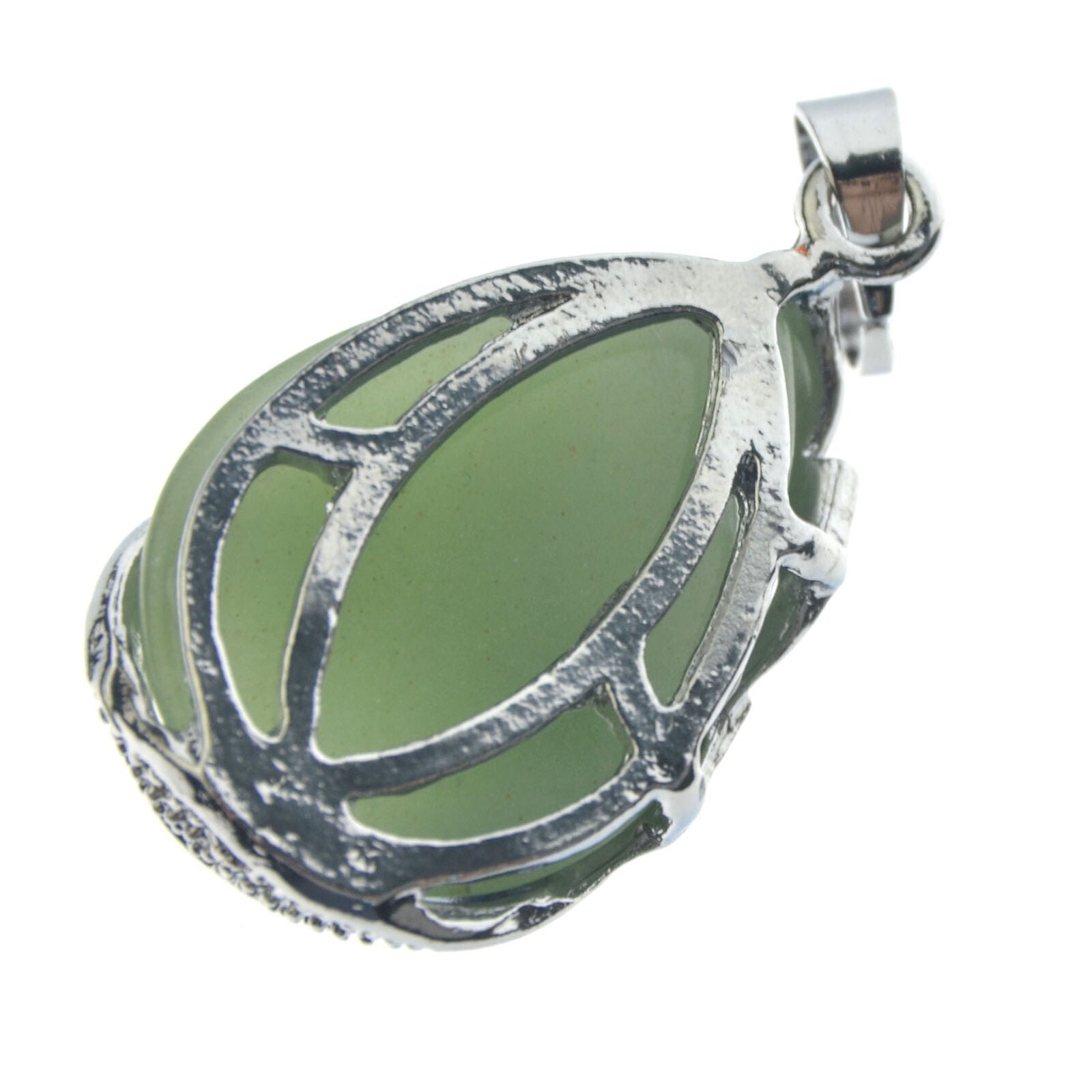Aventurine stone bead Energy Reiki Healing Amulet Peacock Pendant