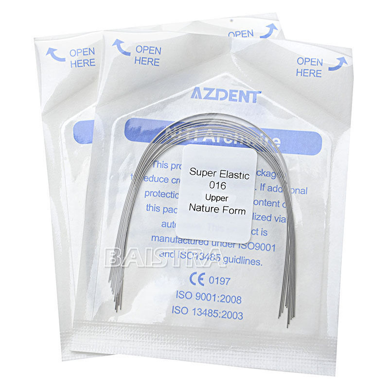 100X AZ Dental Orthodontic Super Elastic Round Nature Niti Arch Wire 016 Upper