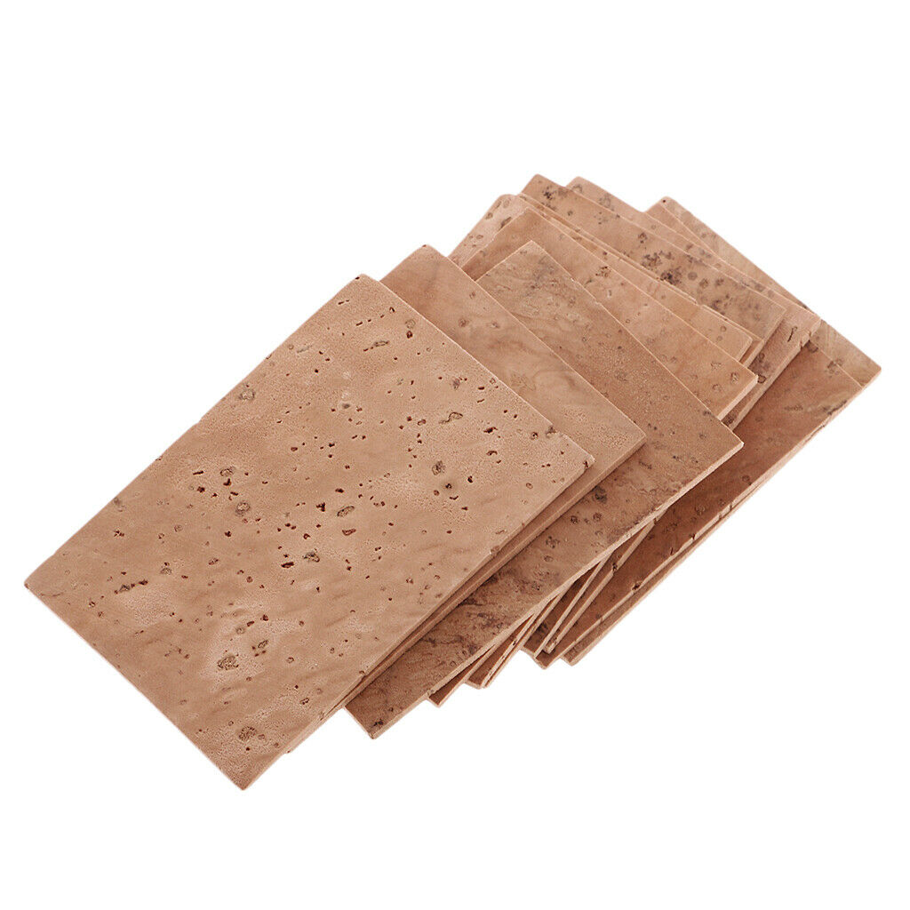 10 Pieces Saxophone Neck Cork Sheets for Soprano/Tenor/Alto Sax DIY Parts