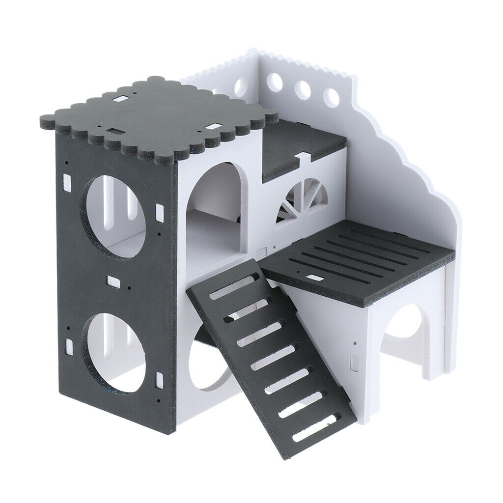Hamster, Chinchilla, Mouse, Rat Rabbit Small Pet Climb Hideout Toys Black