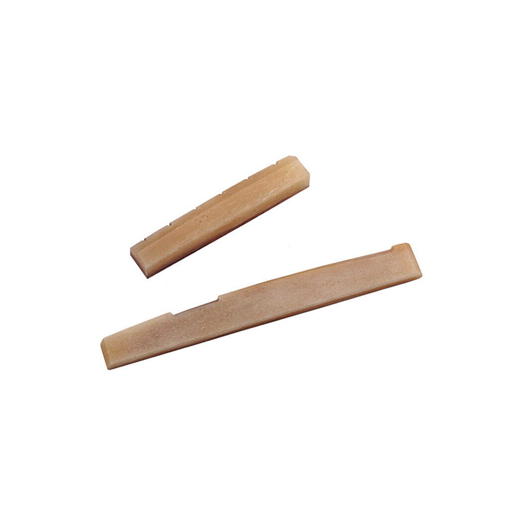 43mm Camel Bone Guitar Bridge Nut and Acoustic Guitar Saddle