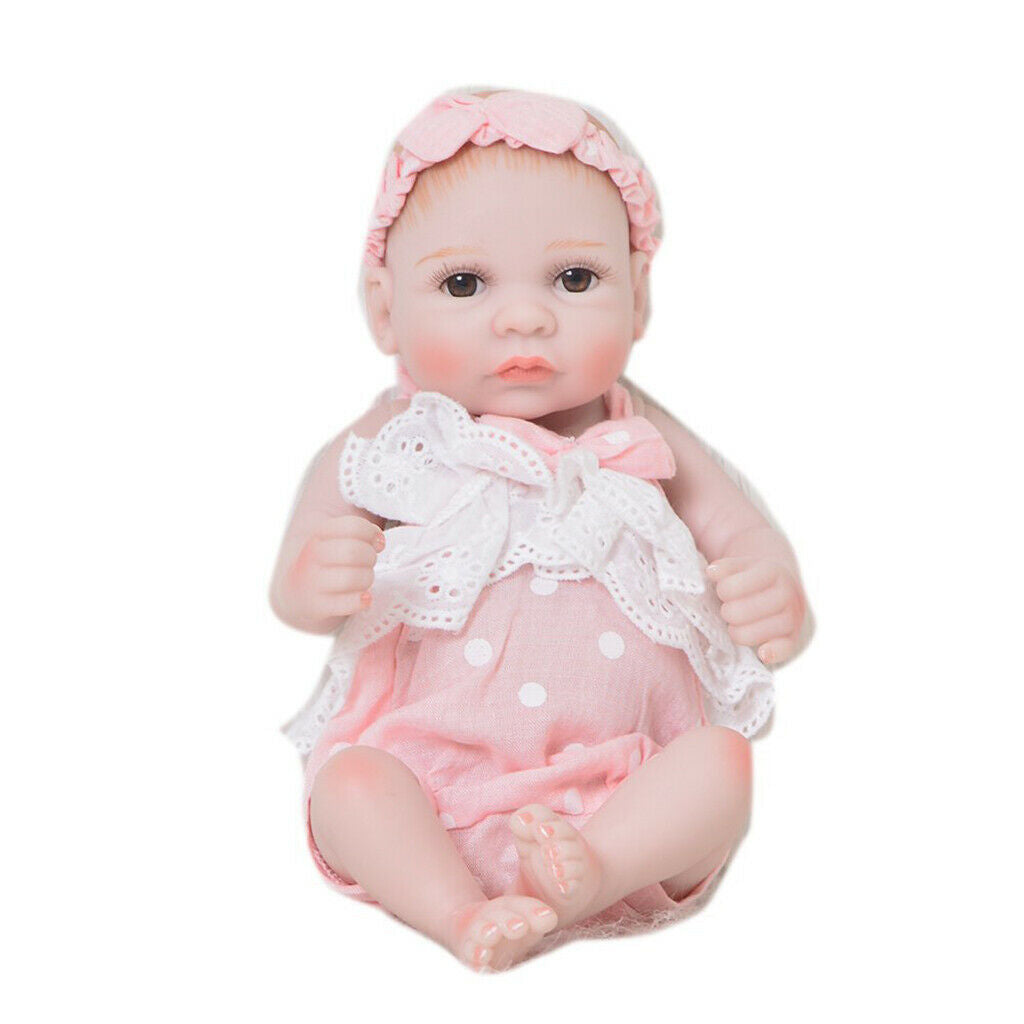 Handmade Lovely Polk Dot Printed Princess Newborn Headband Romper Dress