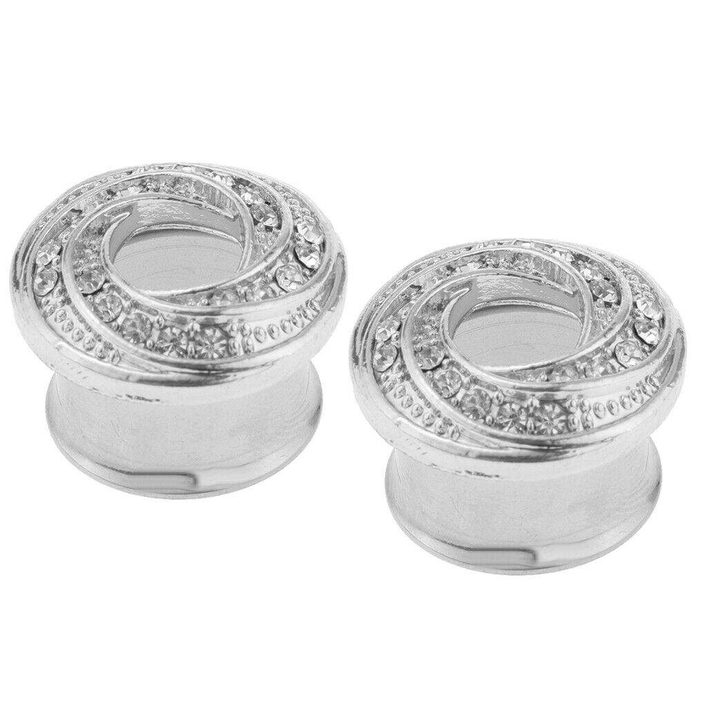 2PCS Stainless Piercing Round Ear Expanders Ear Piercing Tunnels  Jewelry  16mm