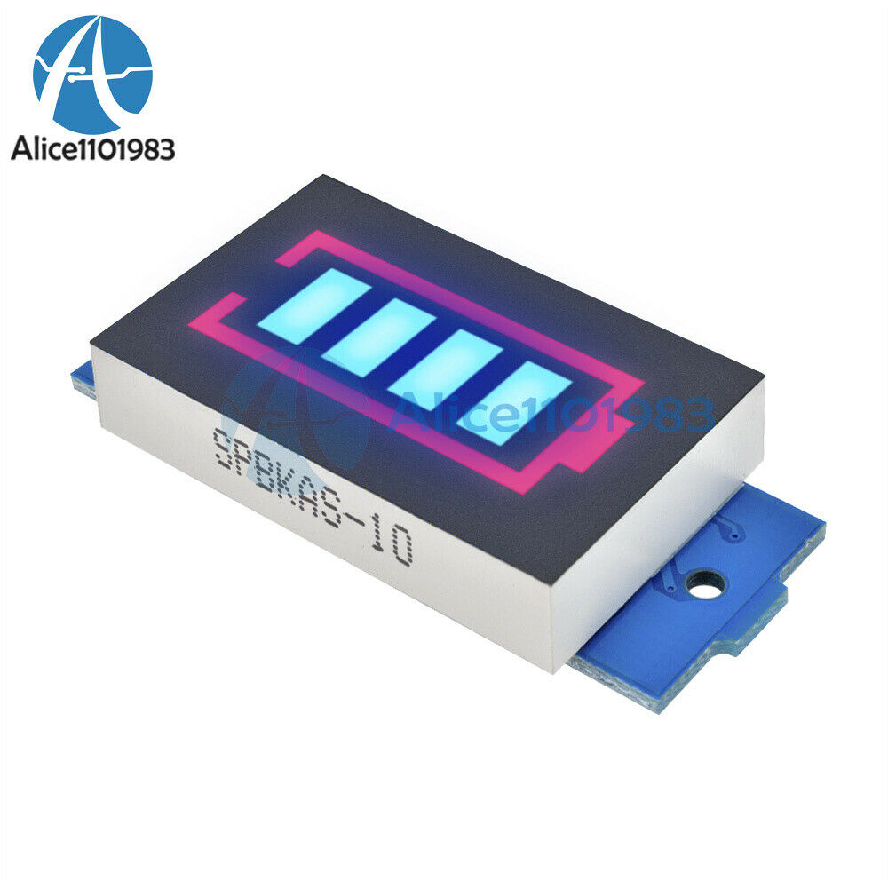 3S Lithium Battery Capacity Indicator Module 12.6V Blue Display Power Tester New