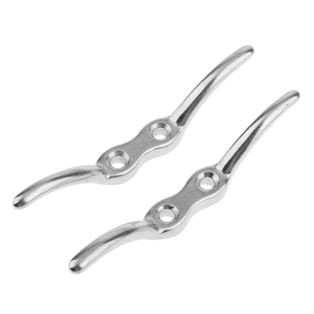 Marine Grade Stainless Steel Boat Dock Deck Line Rope Cleat 112mm