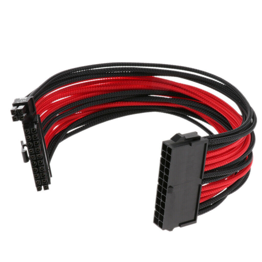 30cm ATX 24-Pin Male To Female PSU Motherboard Power Supply Extension Cable