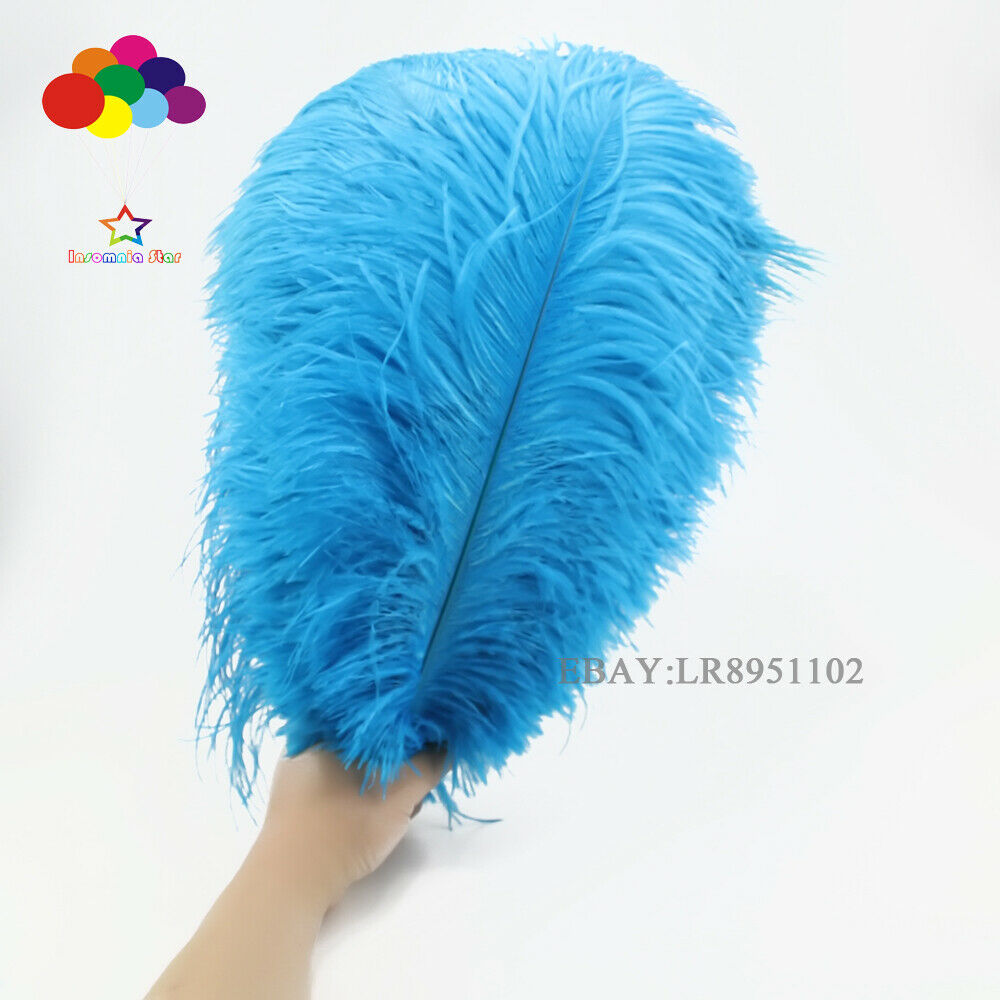 8-10inch BLUELAKE ostrich feather 50 pcs wedding party centerpiece decor craft
