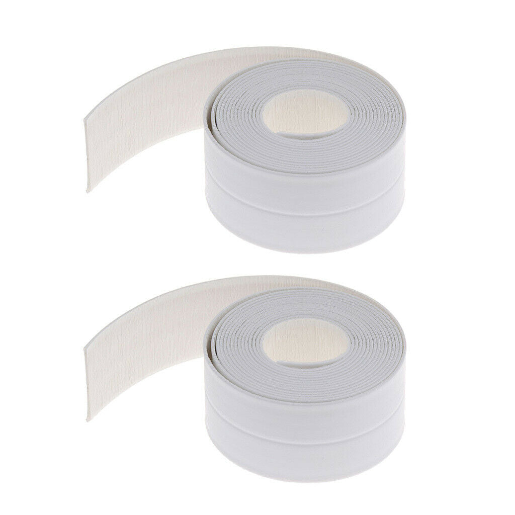 2 Pcs 1M Self Adhesive Sealing Tapes for Bathroom Floor Repair Caulk Strip