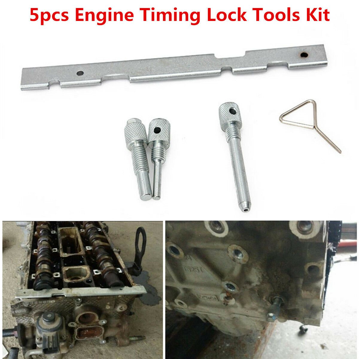 5Pcs Timing Lock Tools Kit Camshaft Cam for Ford Mazda Fiesta Focus Engine