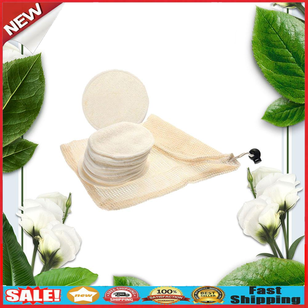 12pcs/set Soft Bamboo Fiber Makeup Remover Towel Tissues Reusable Wipe Pads @