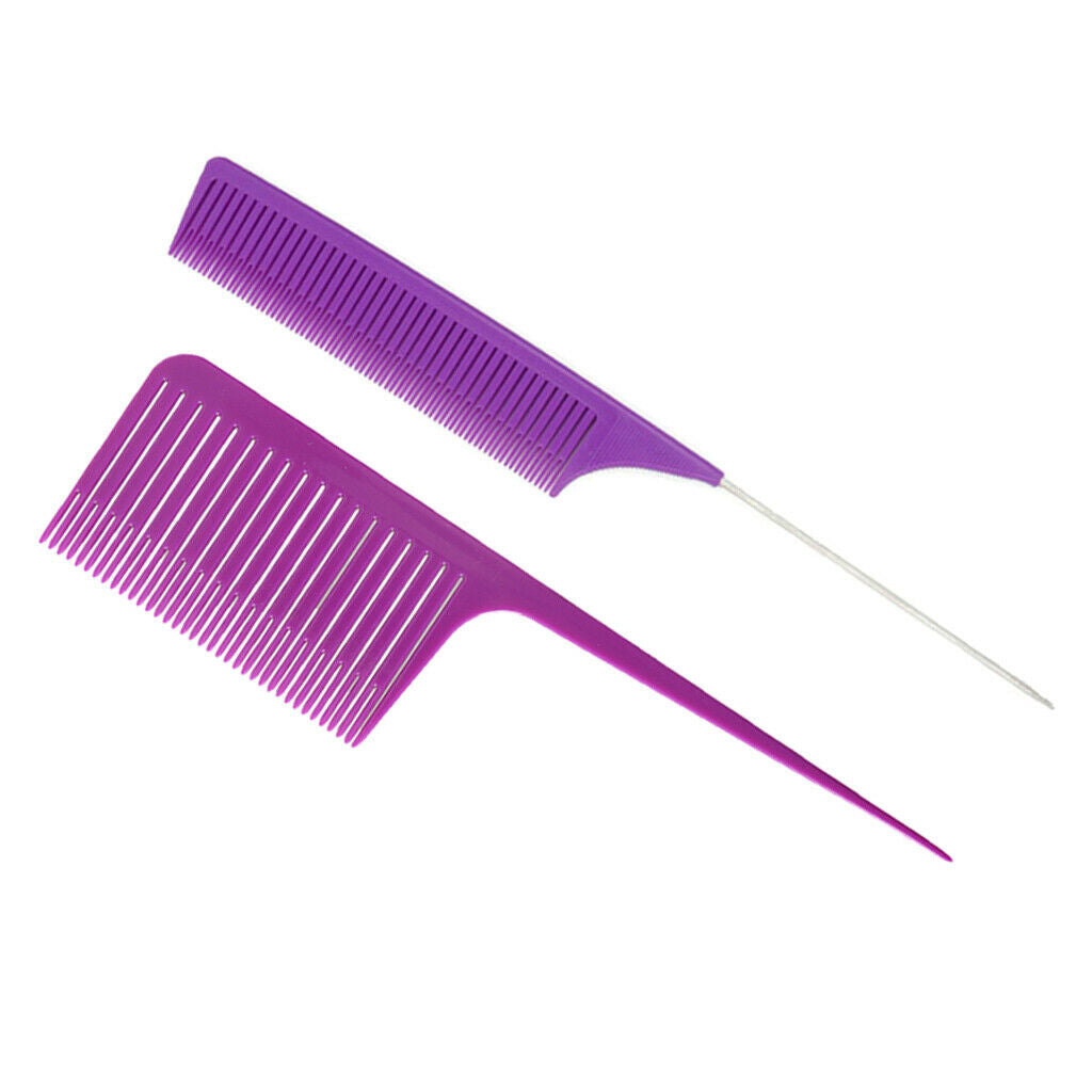 Fine&Wide Tooth Section Weaving Highlight Foiling Hair Combs Dyeing Brush