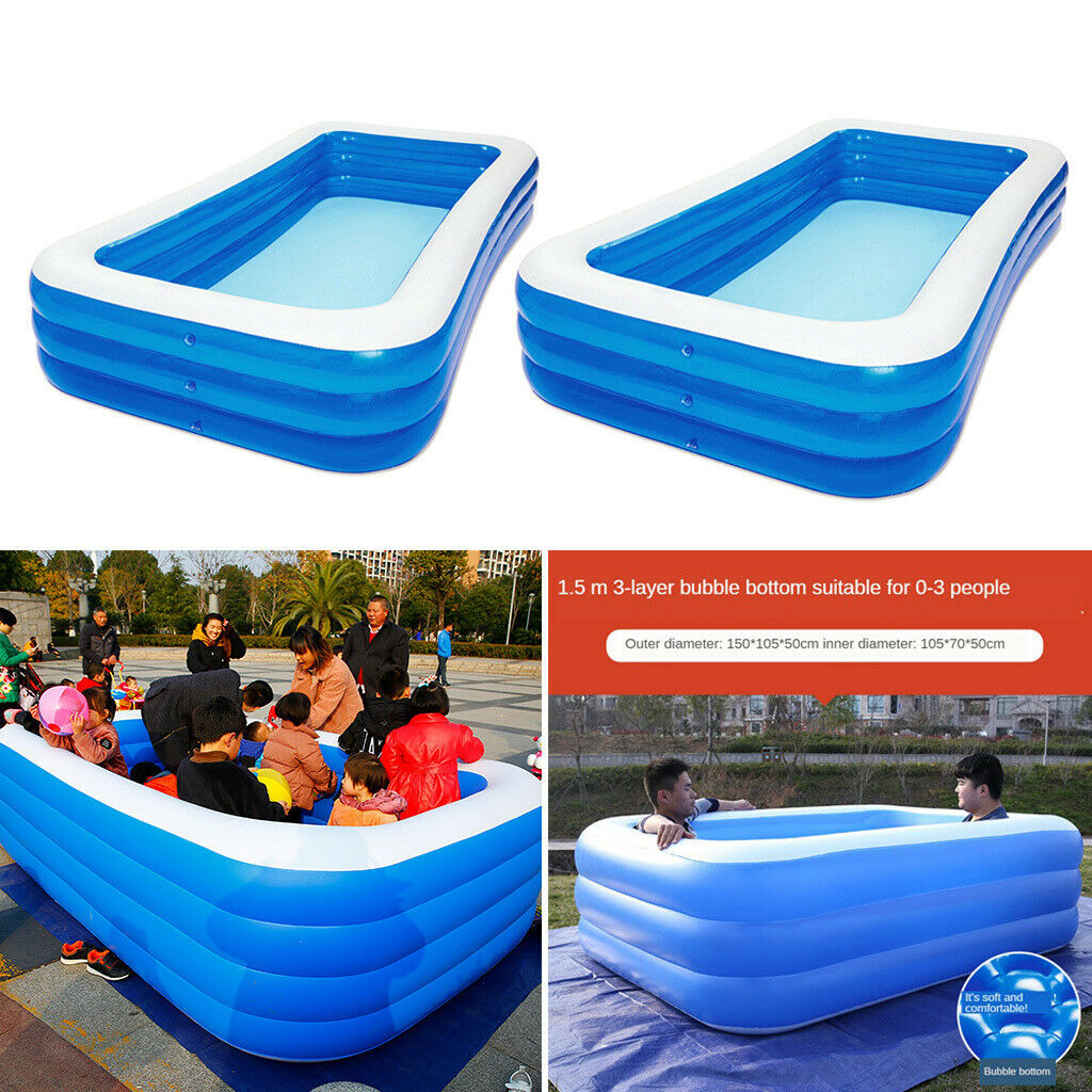 52Ã—36inch Inflated Swimming Pool Lounge Paddling Pools for Kids Family
