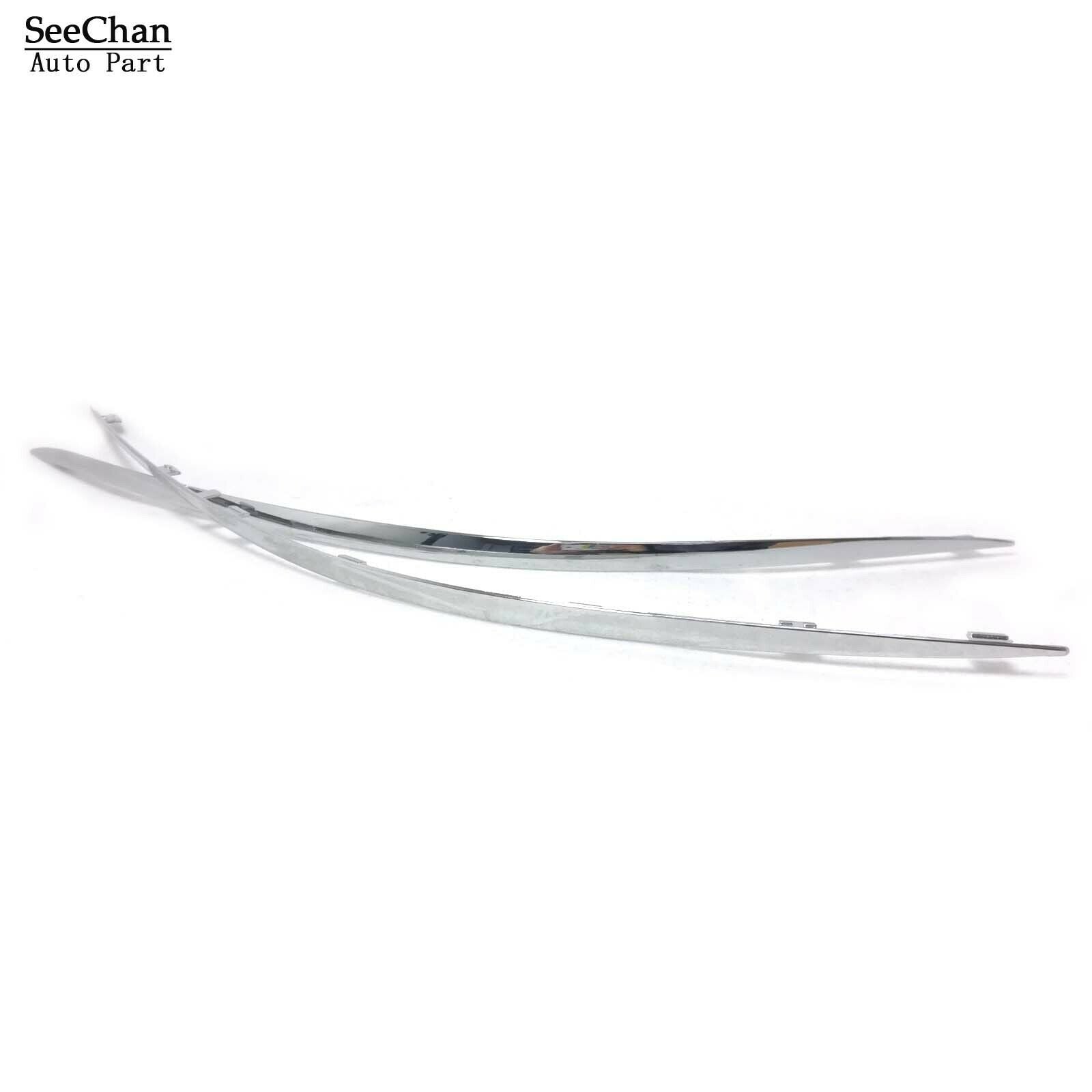 1Pair Bumper Impact Strip Trim Chrome Left+Right Fit For BENZ E-Class W211 07-09
