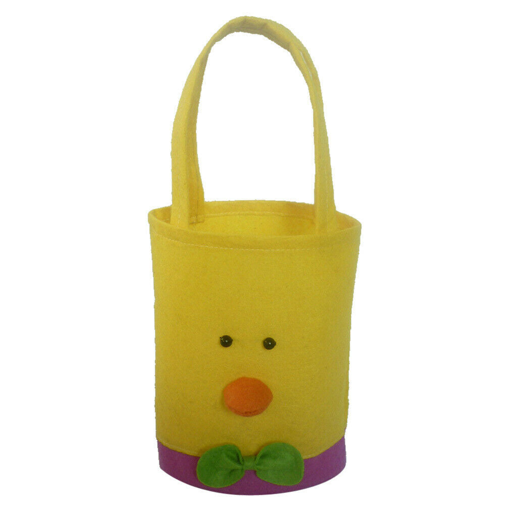 Cute Yellow Chick Chicken Fabric Tote Bag Easter Gift Candy Egg Bags