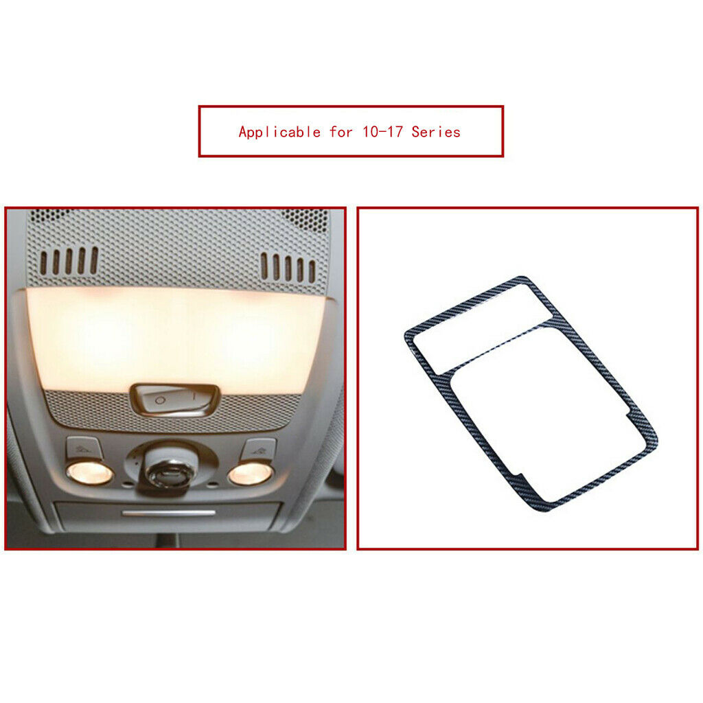 Carbon Fiber Interior Decor Front Reading Lamp Cover Trim For Audi Q5 10-17
