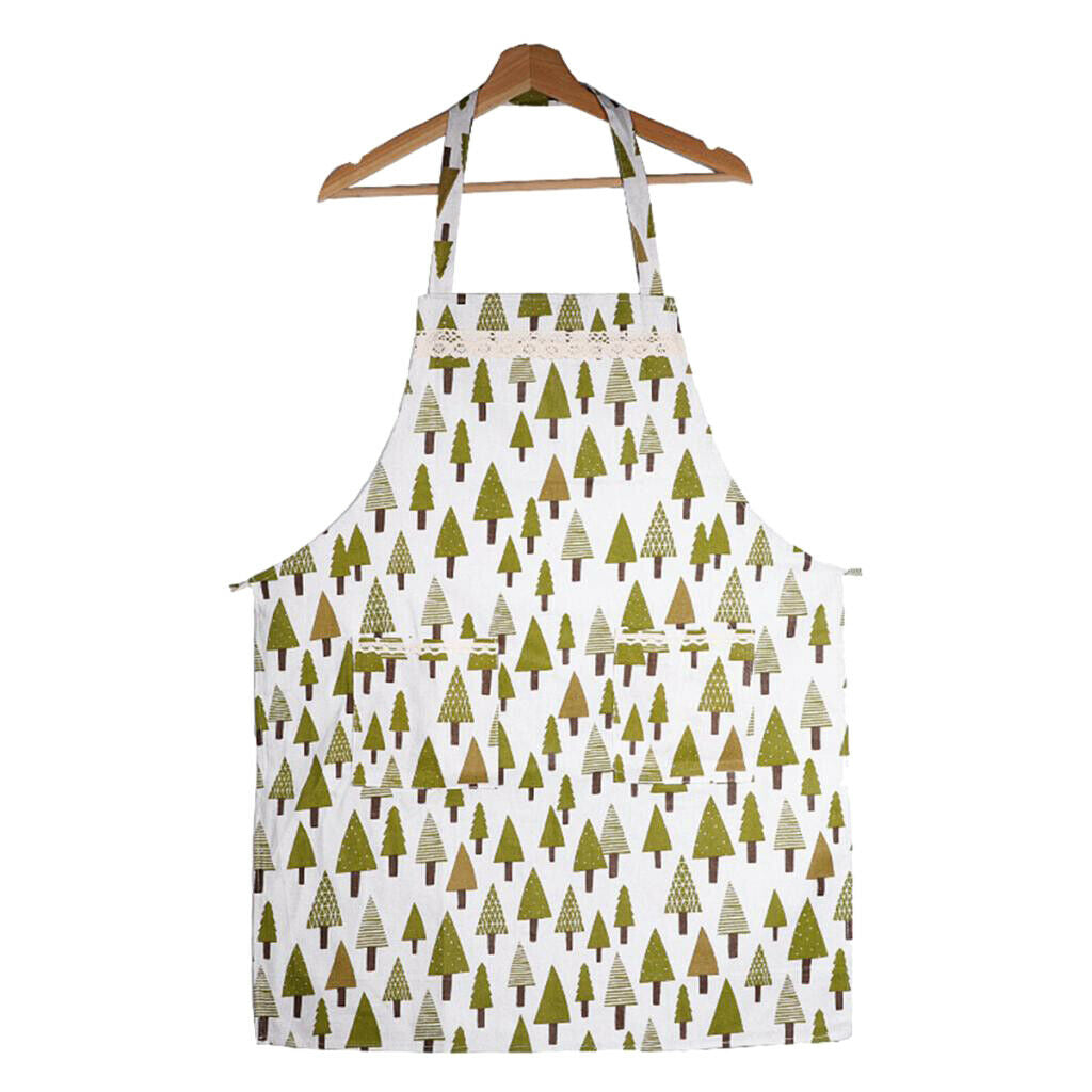 Men Women Anti-fouling Oil-proof Linen Kitchen Bib Apron Adjust with Pocket