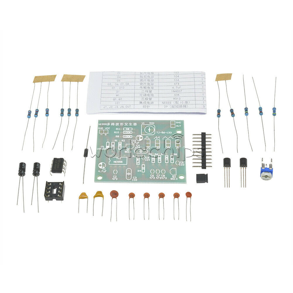 Sine Triangle Square Wave NE555 Multi-Channel Waveform Generator Module DIY Kits