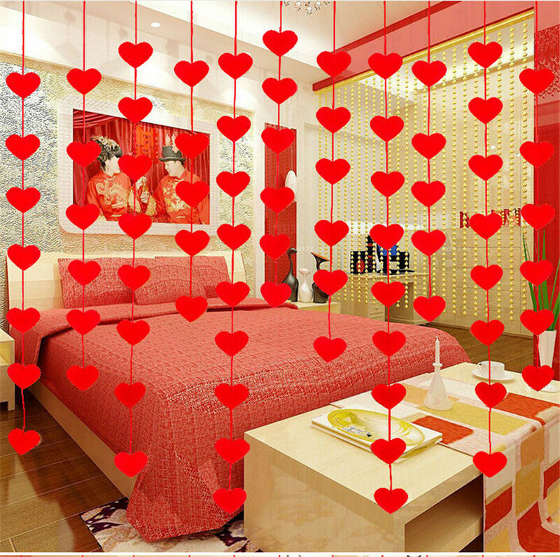 Non-Woven Garland Love Heart Curtain Wedding Supply Wedding Decoration Ro.l8
