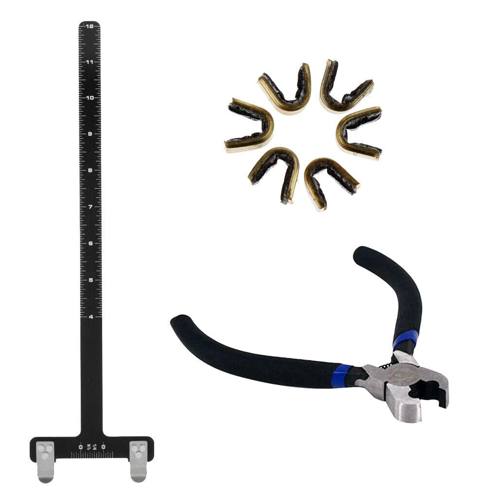 6 pcs Archery Bow String Nocking Point + 1 pcs Pliers + 1 pcs Bow Square