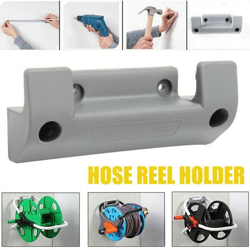 2Pcs Garden Hose Reel Holder PVC Wall Mounted Garden Hose Hanger Pipe Holder wZ4