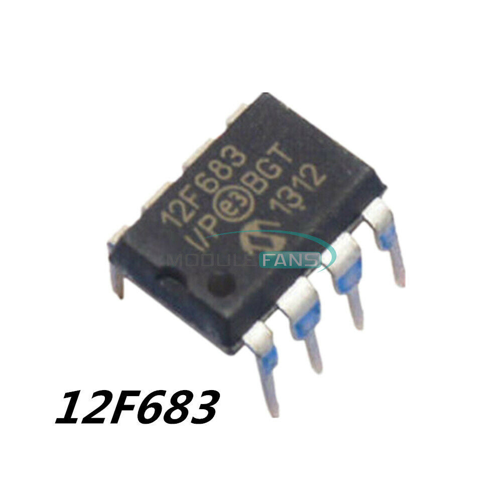 2PCS PIC12F683 PIC12F683-I/P 12F683 CHIP IC DIP-8 Microcontroller