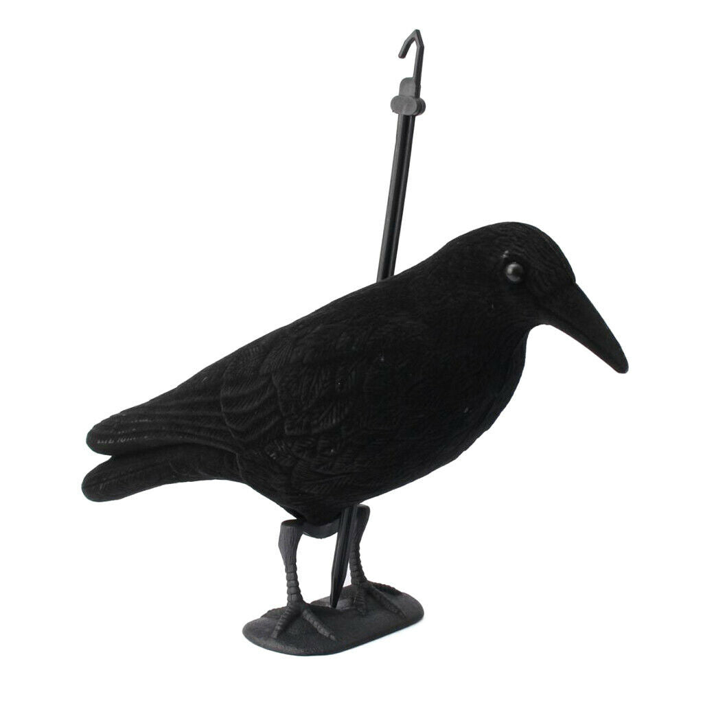 Crows Shooting, Rocket Trap, Realistic Size Black Flocked Crow Jet Trap