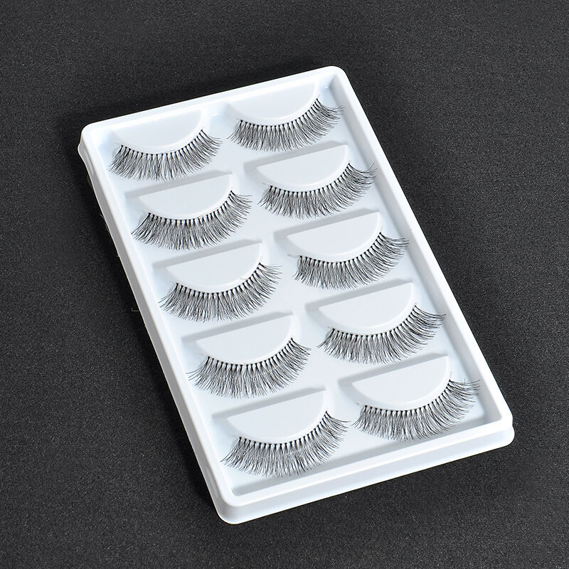 5 Pairs Sexy  Natural Sparse Cross Eye Lashes Extension Long False Eyelashes hs