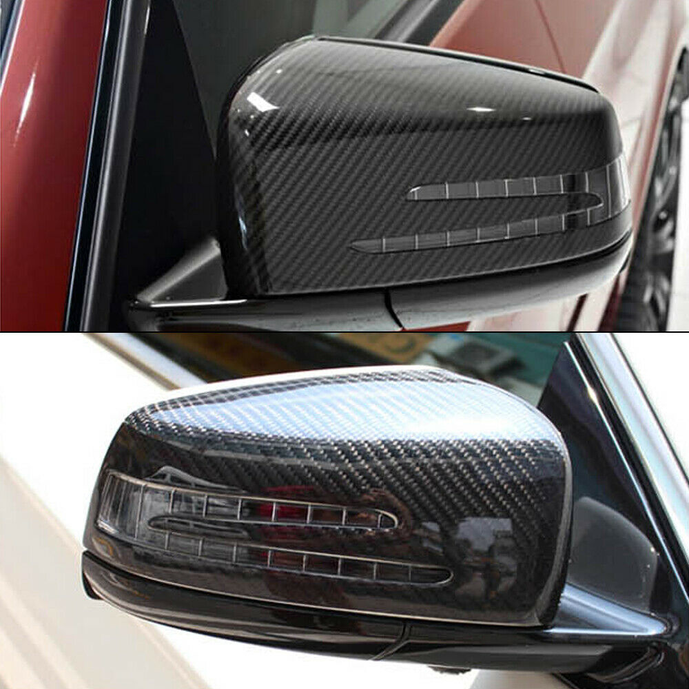 Carbon Fiber Car Side Rear View Mirror Cap cover for Benz A B C E GLA W204 W212