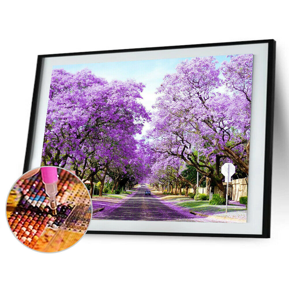 5D DIY Full Drill Diamond Painting Bauhinia Cross Stitch Mosaic Craft Kit @