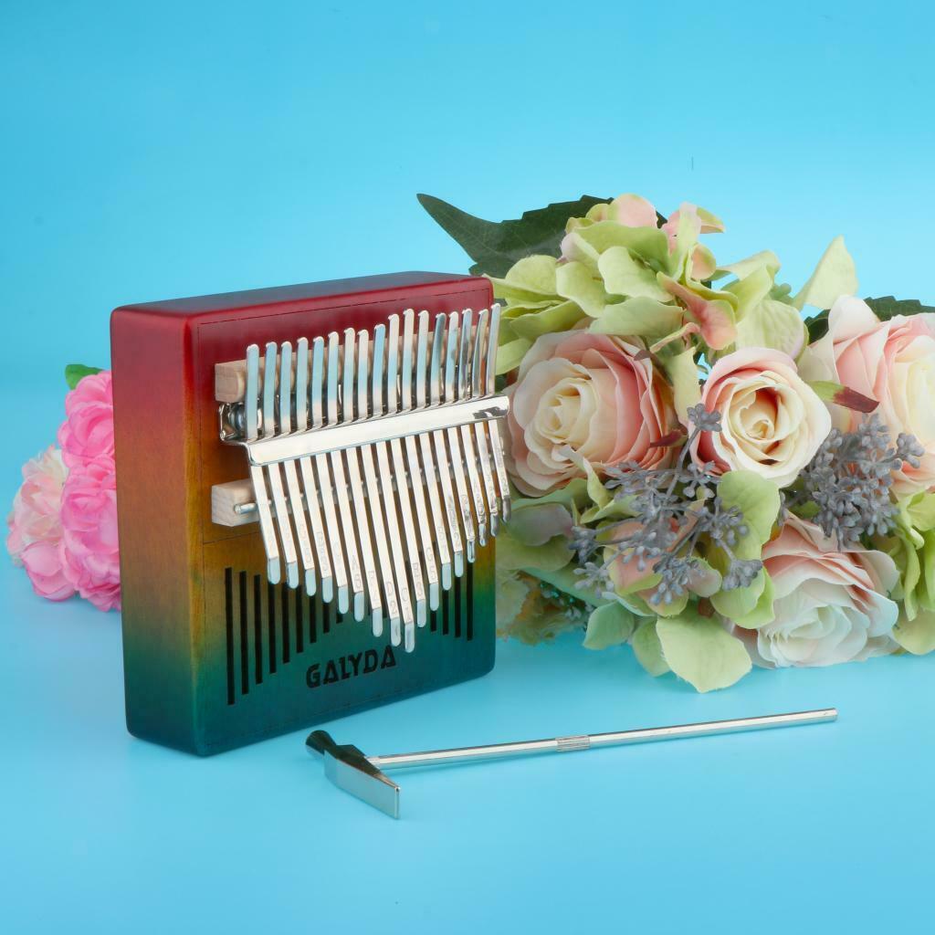 Portable Kalimba 17 Key Thumb Piano Wooden Mbira Gift for Music Lover w/ Bag