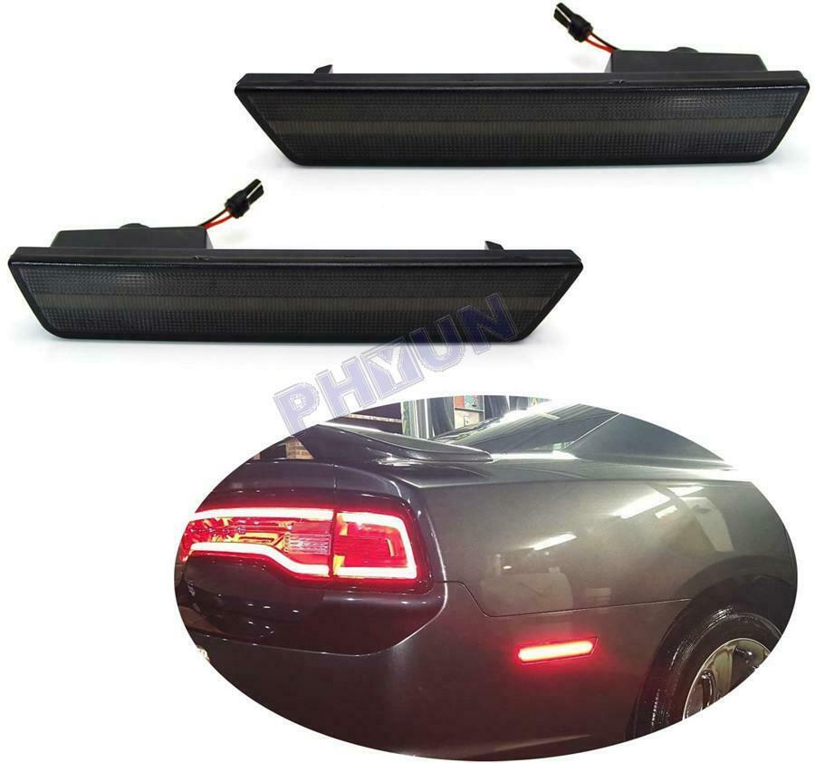 2x LED Red Rear Side Marker Light For Dodge 2008-14 Challenger & 2011-14 Charger