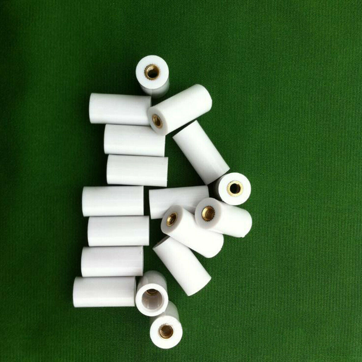 10 Pair Billiard Screw-on Tips with Pool Cue Stick Ferrules Soft Grey Tips Set