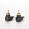 2x  New RCA Male to Female M/F Connector Adapter Audio AV Plug 90 Right-angle Lt