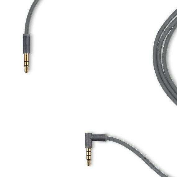 Grey Audio Cable for Beats by Dr Dre Solo3 Headphones w Volume Microphone Lead
